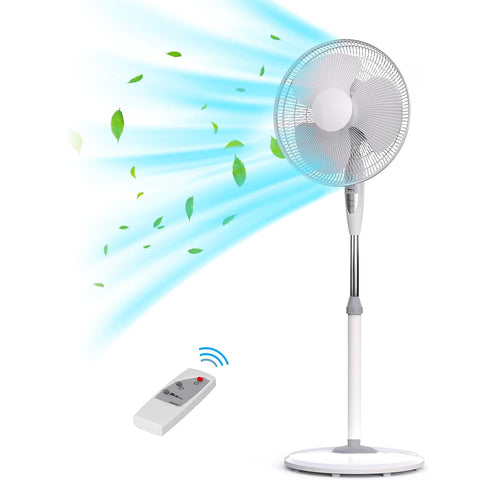 Ventilatore a Colonna con Telecomando, 3 Velocità, Silenzioso e Design Elegante
