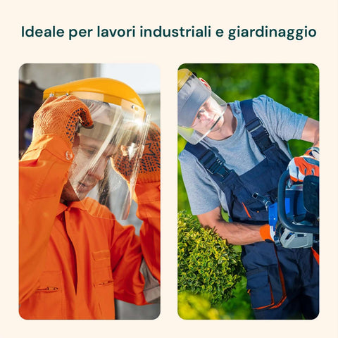 Visiera Protettiva In Pc Con Copricapo Regolabile E Fascia Antisudore