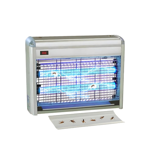 Zanzariera Elettrica 30w Con Tasto On/Off, Vaschetta Estraibile E Doppio Tubo Uv