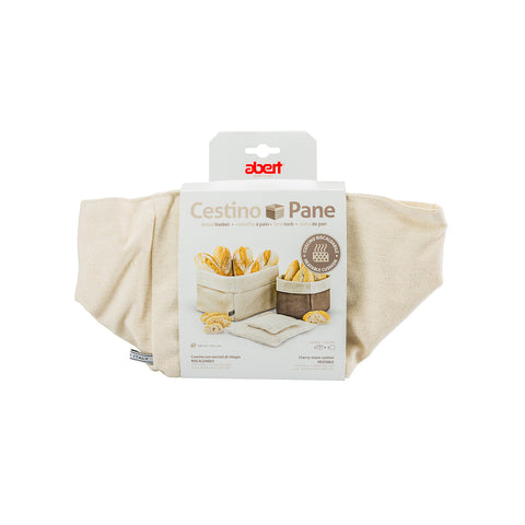 Cestino Per Pane Con Noccioli Beige 18x18cm