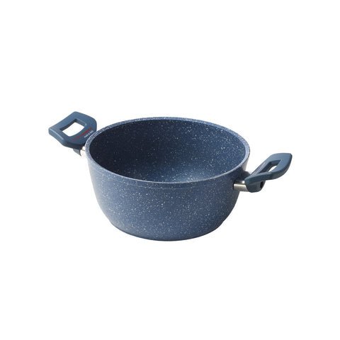 Casseruola A 2 Manici Granito Blu Da 20cm