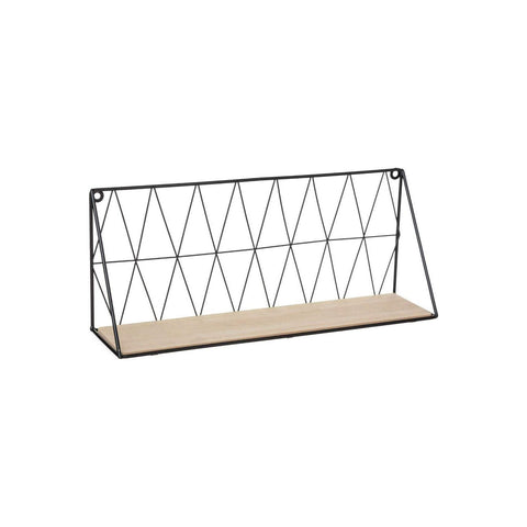 Mensola Da Parete In Legno E Metallo 48x12x20cm
