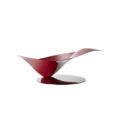 Centrotavola In Acciaio 18/10 Petalo Rosso