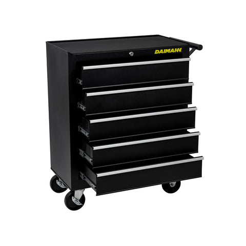 Carrello Da Officina Con 5 Cassetti E Ruote