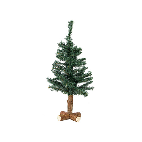 Albero Di Natale Da 60 Rami Base Di Legno 68cm