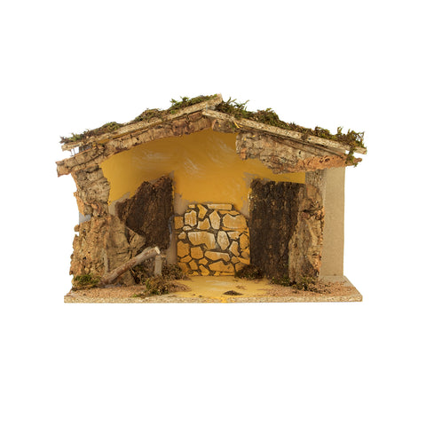 Capanna In Legno Per Presepe 26x50x29cm