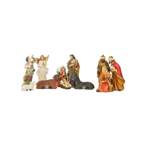 Set 11 Pezzi Natività Per Presepe 20cm