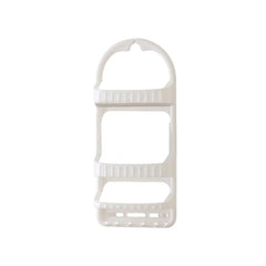 Mensola Ovale Per Doccia A 3 Ripiani In Plastica Bianco 27x62x12cm