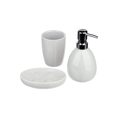 Set 3 Accessori Da Appoggio Bagno Sun Bianco