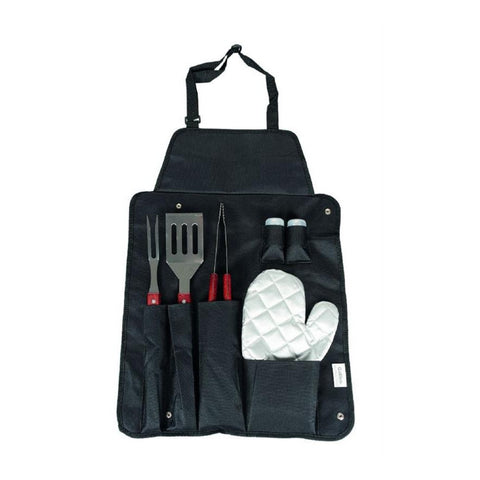 Set Grembiule Con 5 Accessori Per Barbecue