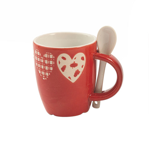 Tazzina Da Caffe Con Cucchiaino Design Cuore