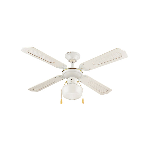 Ventilatore A Soffitto Con 4 Pale E Luce 60w