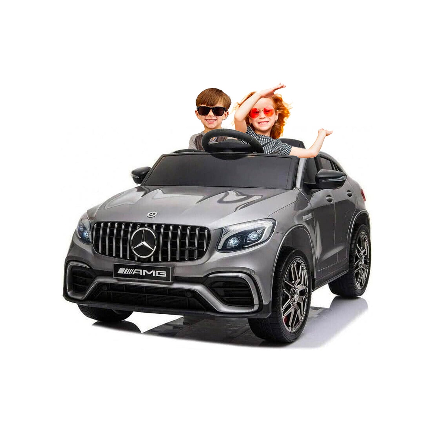 Macchina Elettrica Mercedes Amg Glc 63s Grigio 12v 7ah 115x70x55cm