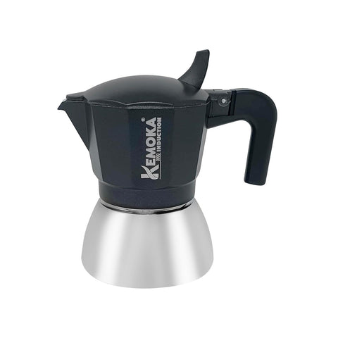 Caffettiera Moka In Alluminio A2ZWORLD - Nero, 3 Tazze (Non Per Induzione) - Foto 5