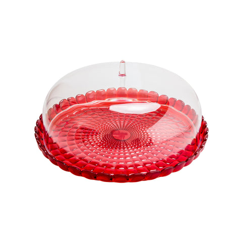 Tortiera Con Campana In Plastica Rosso