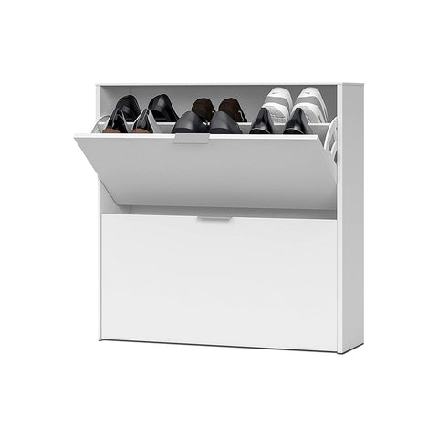 Scarpiera A 2 Ribalte Bianco 76x75x22cm