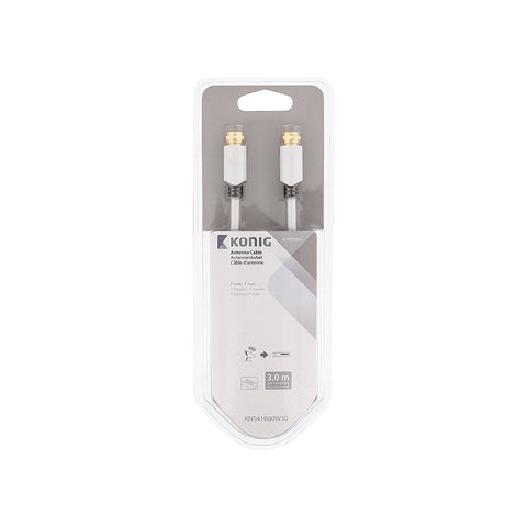 Cavo Antenna TV 15 Metri – Maschio A Maschio – Bianco – Asda