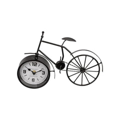 Bicicletta Decorativa Con Orologio In Metallo Nero 31x20cm
