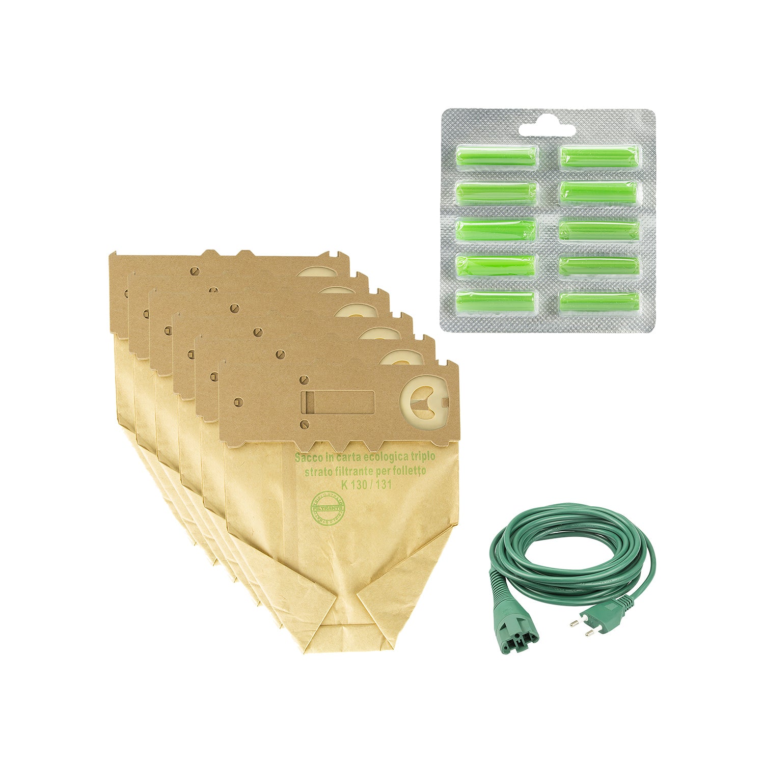 Set 12 Sacchi Profumi E Cavo 10m Per Vk 130