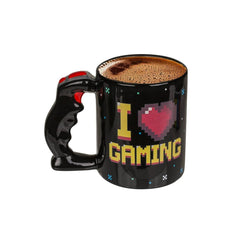 Tazza Mug Heat Change I Love Gaming Con Manico Joystick 10x12cm