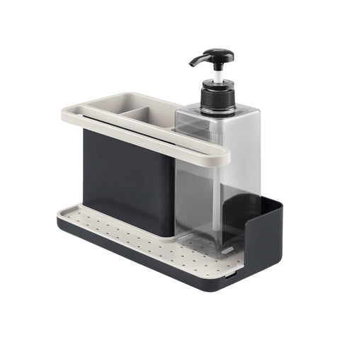 Organizer Per Lavello Con Gocciolatoio E Dispenser Sapone 22x23x11cm