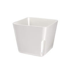 Vaso Per Piante Quadrato Metallo Bianco 13x11cm