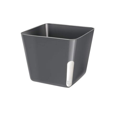 Vaso Per Piante Quadrato Metallo Nero 13x11cm