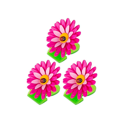 Set 3 Clip Magnetiche Flower Power Viola