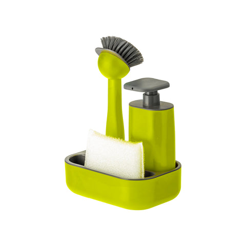 Set Dosatore E Spazzola Da Cucina Verde