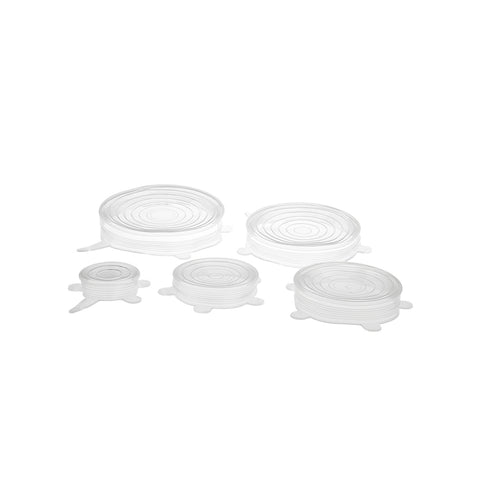 Set 5 Coperchi In Silicone Flessibile