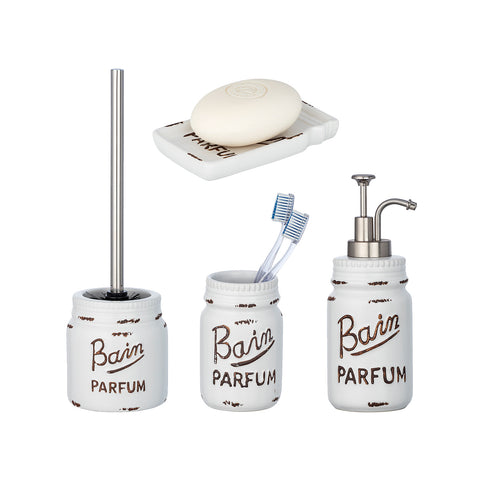 Set 4 Accessori Da Appoggio Bagno Matt