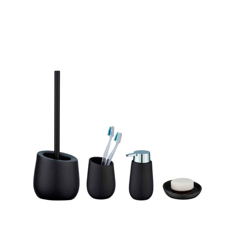 Set 4 Accessori Da Appoggio Bagno Polaris Nero