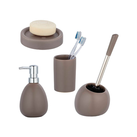 Set 4 Accessori Da Appoggio Bagno Polaris Taupe