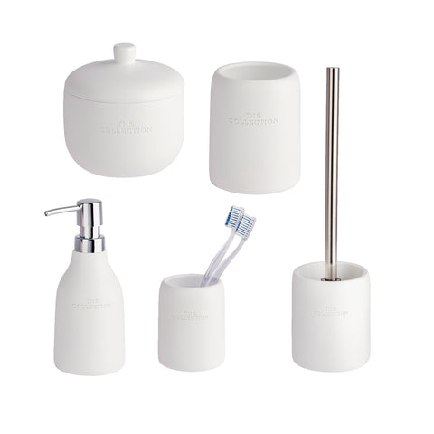 Set 4 Accessori Da Appoggio Bagno White