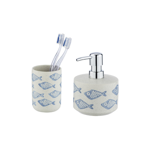 Set Dispenser E Portaspazzolini Aquamarin