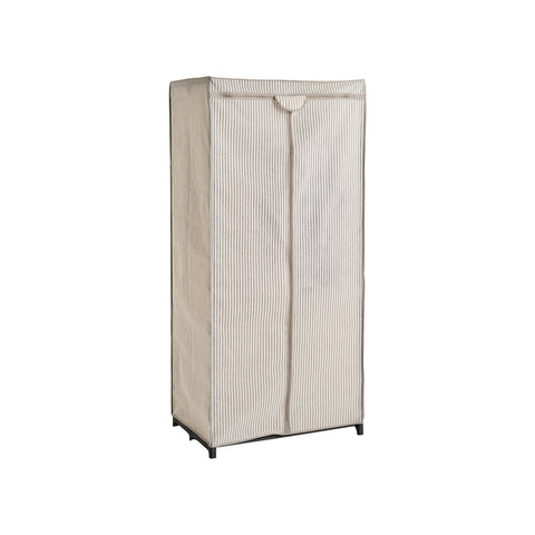 Armadio In Tessuto/Metallo Beige 75x50x160cm