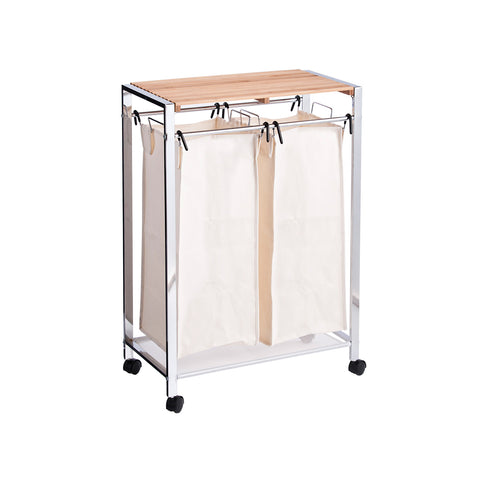 Carrello Per Biancheria In Bambù