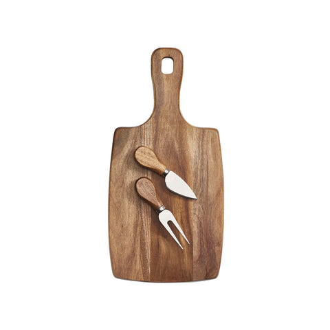 Set Vassoio Per Formaggio In Legno 26x17cm