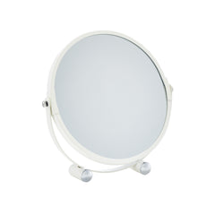 Specchio Per Trucco In Metallo Bianco D. 18,5