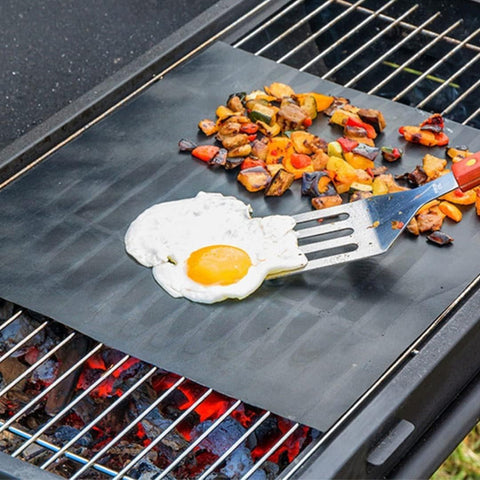 Set 4 Tappetini Antiaderenti Per Barbecue - 40 Cm Rotondi, Riutilizzabili Per Griglie Gas/Carbone - Foto 6