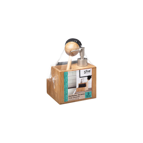 immagine-2-five-simply-smart-set-dispenser-sapone-spugna-e-spazzola-in-bambu-ean-3560238703939