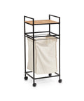 immagine-2-zeller-carrello-portabiancheria-in-bamboo-nero-ean-4003368187266