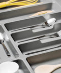 immagine-3-emuca-portaposate-regolabile-per-cassetto-in-plastica-45cm-grigio-ean-8432393139951