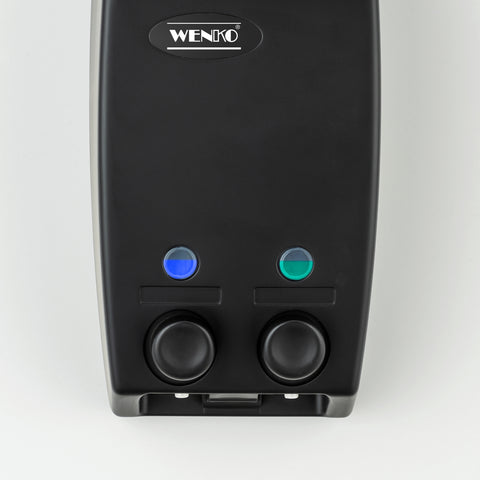 immagine-3-wenko-dispenser-sapone-con-2-scomparti-nero-450ml-ean-4008838319659