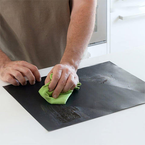 Set 4 Tappetini Antiaderenti Per Barbecue - 40 Cm Rotondi, Riutilizzabili Per Griglie Gas/Carbone - Foto 7