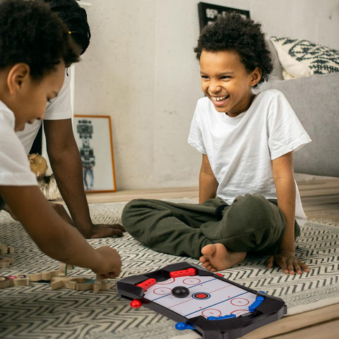 Palloni E Pusher Per Hockey Da Tavolo - Set Con 4 Dischi Rossi, 2 Pusher Blu, 2 Charpie Verdi - Foto 10